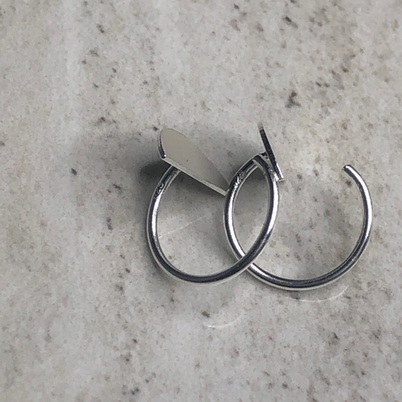 925 Sterling Silver Semi Circle Ear Hugger Earring - Picture 8 of 16